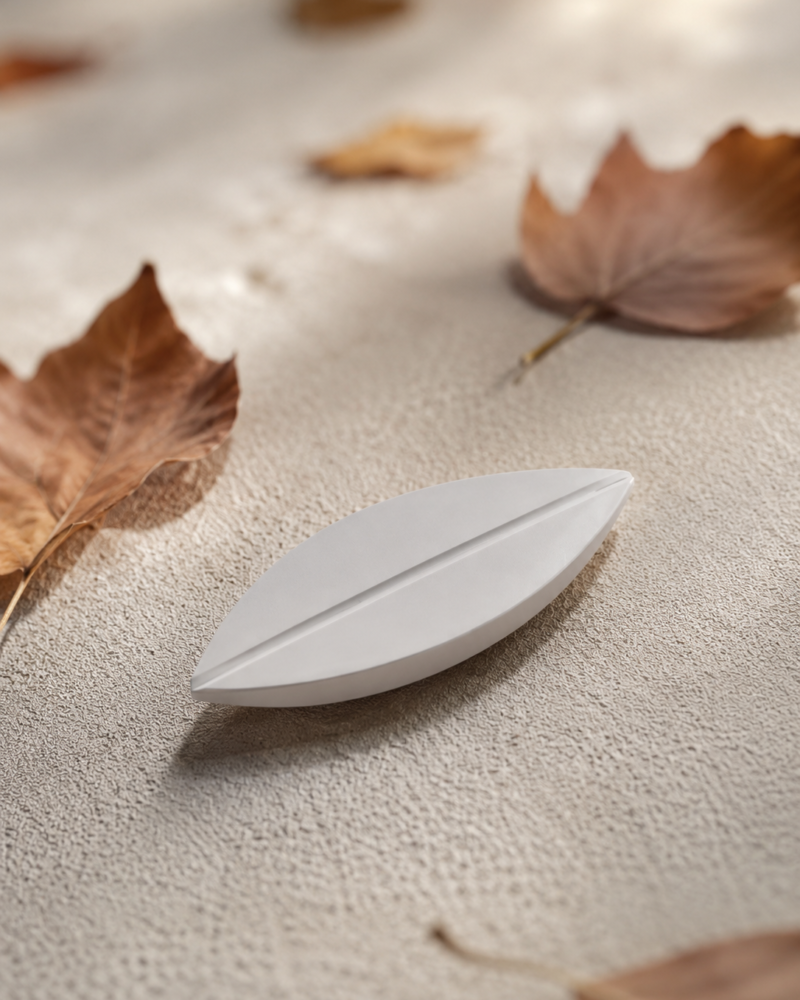Panel Flatpak, detal — forma liścia na materiale
