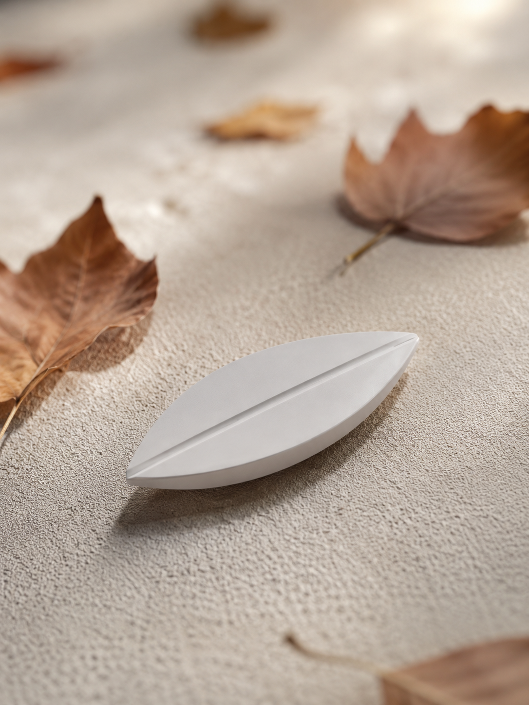 Panel Flatpak, detal — forma liścia na materiale
